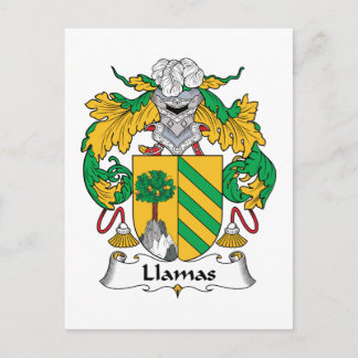 Llamas Family Crest Postcard