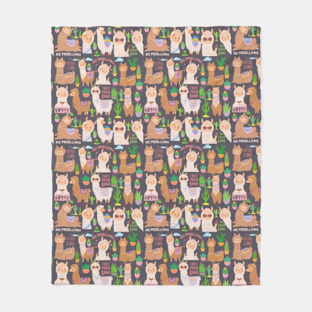 Llamas Fleece Blanket (Front)