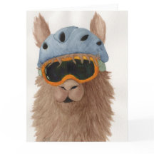 Llamas in Shades: January Greeting Card 8.5"x11"