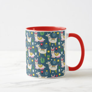 Llamas In Sunglasses Pattern Mug