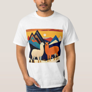 Llamas in the mountains T-Shirt