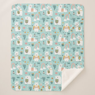 Llamas Sherpa Blanket