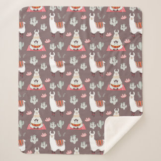 Llamas Sherpa Blanket