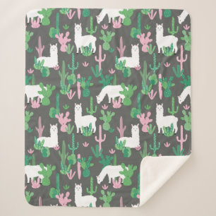 Llamas Sherpa Blanket