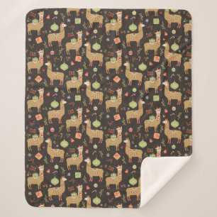 Llamas Sherpa Blanket