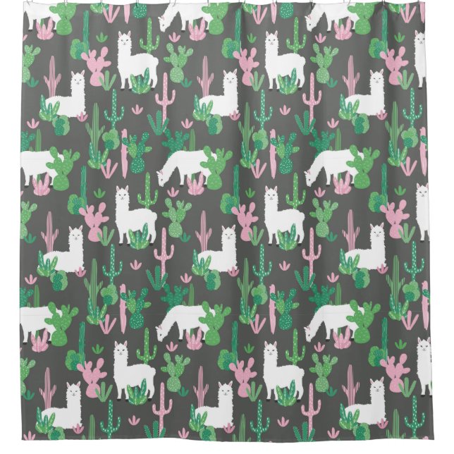 Llamas Shower Curtain (Front)