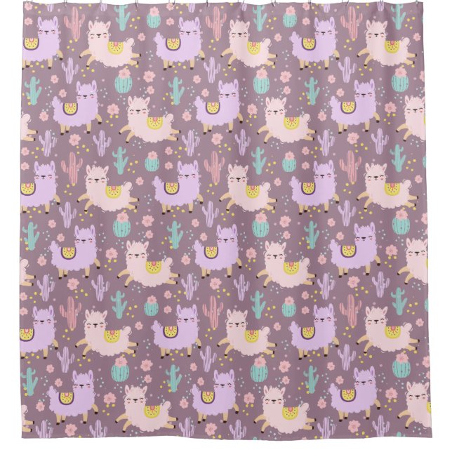 Llamas Shower Curtain (Front)