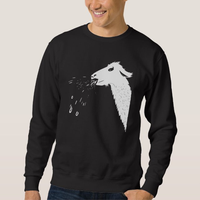 Llamas Spit Cheeky Spitting Llama Sweatshirt (Front)