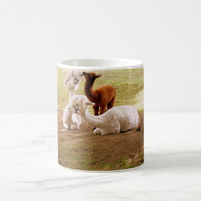 Llamas With Baby Cria Coffee Mug (Center)