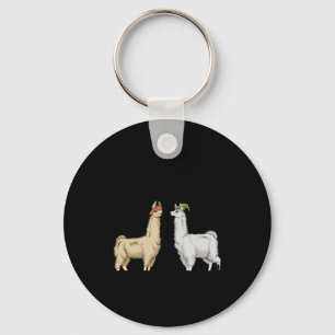 Llamas With Hats Carl  Key Ring