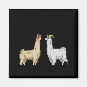 Llamas With Hats Carl Magnet