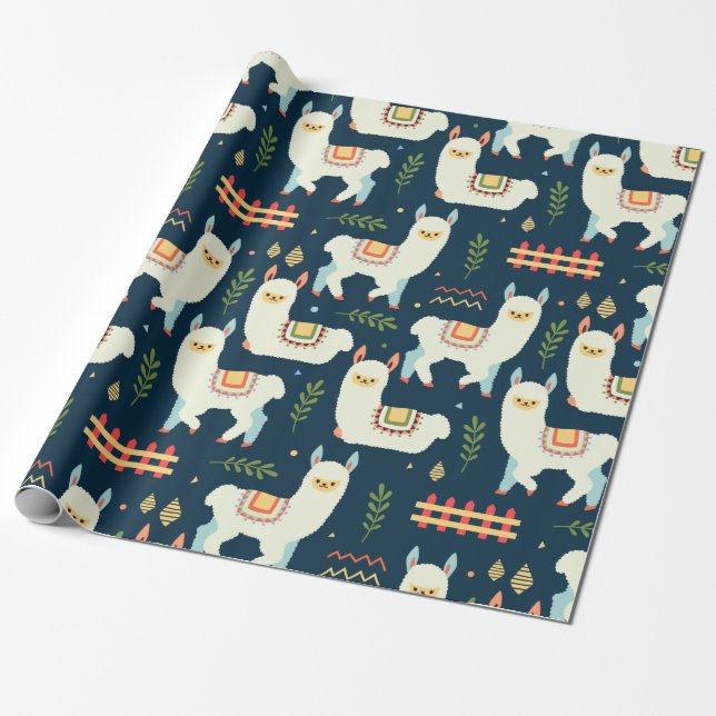 Llamas Wrapping Paper (Unrolled)