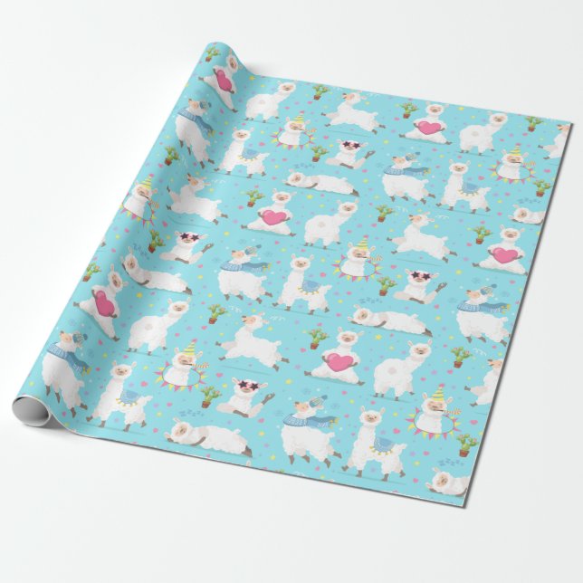 Llamas Wrapping Paper (Unrolled)