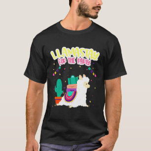 Llamastay for the Party Llama and Cactus Party T-Shirt