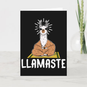 Llamaste Funny Yoga Llama Meditation Zen Lover Card