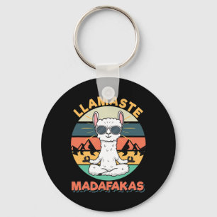 Llamaste Madafakas Llama Merch Namaste Yoga Key Ring
