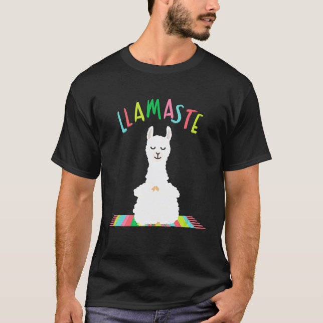 Llamaste   Meditation Llama T-Shirt (Front)