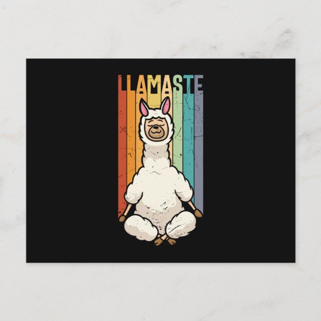 Llamaste Namaste Yoga Cute Llama Alpaca Postcard (Front)