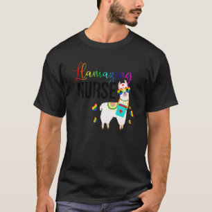 Llamazing Nurse Cute Llama Sunglasses Amazing Lgbt T-Shirt