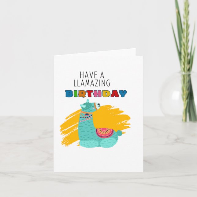 Llamazing Puns Birthday Card (Front)