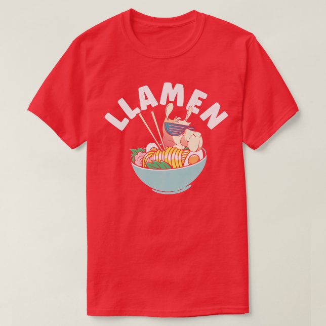 Llamen Japanese Anime Lama Cup Of Noodle Ramen 816 T-Shirt (Design Front)