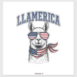 Llamerica Patriotic Llama Vintage Engraving T-Shir