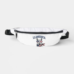 Llamerica Patriotic Llama Vintage Engraving T-Shir Bum Bags