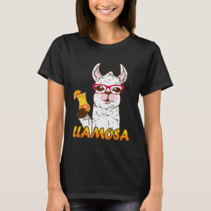 LLAMOSA llama Mimosa Wine Alcohol Drinking T-Shirt