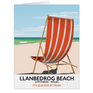 Llanbedrog Beach, Gwynedd Wales seaside poster