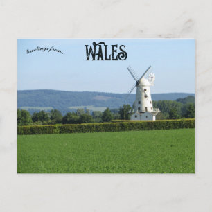 Llancayo Windmill Wales  Postcard