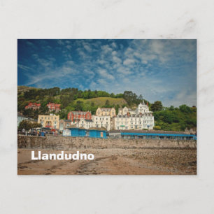 Llandudno Scenic Coastal beach view in Wales UK Postcard