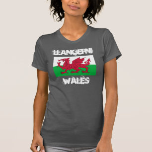 Llangefni, Wales with Welsh flag T-Shirt