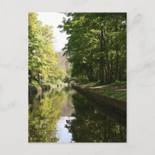 Llangollen Canal Boat through Bridge Postcard