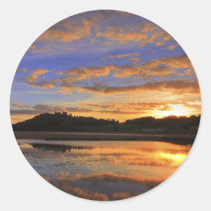 Llanstephan Sunset Classic Round Sticker