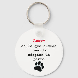 LLavero adoptar un perro Key Ring