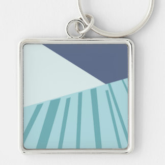 Llavero tipo chapa blå key ring