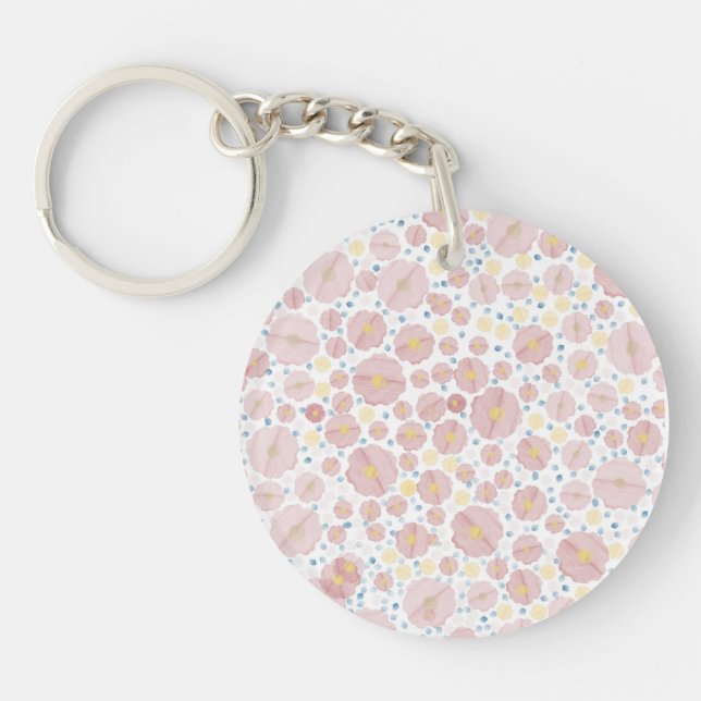 Llavero with fun floral pattern key ring (Front)