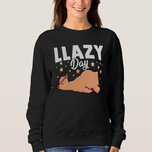 Llazy Day  Llama Cute Animal 1 Sweatshirt (Front)