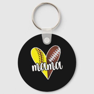 Ller Mama Proud Softll Footll Player Ll Mom  Key Ring