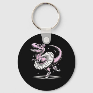 Llet Dancing T-rex In Tutu And Slippers  Key Ring
