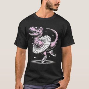 Llet Dancing T-rex In Tutu And Slippers  T-Shirt