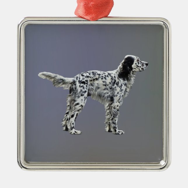 LLewellin Setter Metal Tree Decoration (Front)