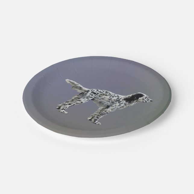 LLewellin Setter Paper Plate (Angled)