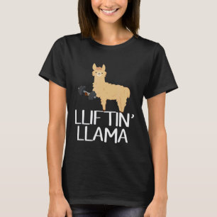 Lliftin Llama Distressed Humour Pun T-Shirt