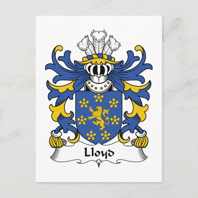 Lloyd Family Crest Postcard (Front)