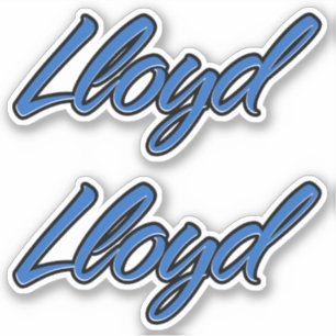 Lloyd name blue sticker Sticker Stickerset