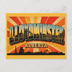 Lloydminster Alberta Border City Postcard