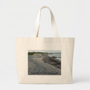Lloyd's Beach, Little Compton, RI Large Tote Bag