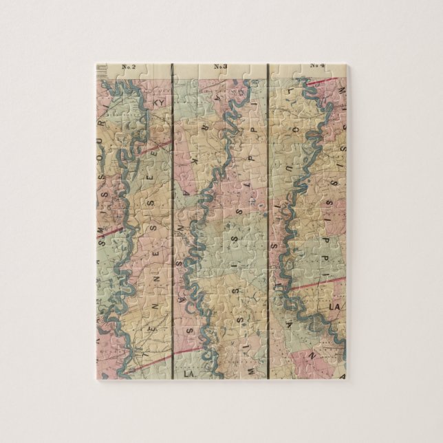 Lloyd's map of the Lower Mississippi River Jigsaw Puzzle (Vertical)