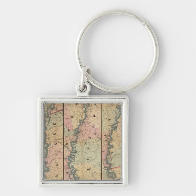 Lloyd's map of the Lower Mississippi River Key Ring (Front)